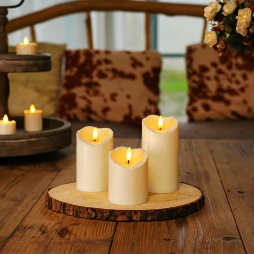 Miniatura 4 de Homemory - Velas recargables sin llama, velas LED, velas operadas por baterías con control remoto y temporizadores, impermeables para exteriores