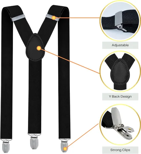 Miniatura 3 de trilece Suspenders for Men - Adjustable Elastic Mens Suspenders with Heavy Duty Strong Clips