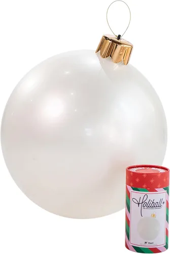 Miniatura 45 de Ornamento Navideño Inflable Holiball – Decoración Definitiva para Interior/Exterior – Reutilizable y Fácil de Almacenar – para Bodas, Fiestas, Plata