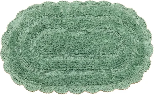 Miniatura 57 de Chardin home Alfombra de baño de ganchillo beige, alfombra de baño ovalada 100% algodón con borde de ganchillo artesanal hecho a mano, alfombra