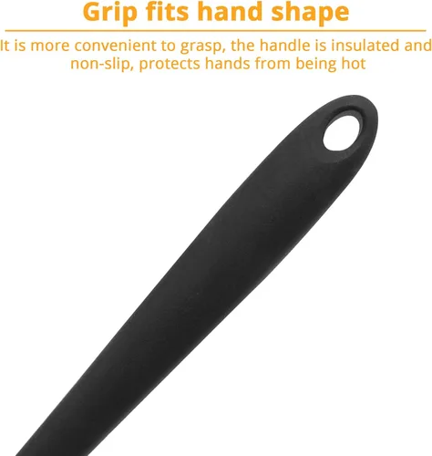 Miniatura 4 de KUFUNG - Espátula de silicona, libre de BPA y resistente al calor hasta 480°F, espátulas de goma antiadherente para cocinar, hornear y mezclar Negro