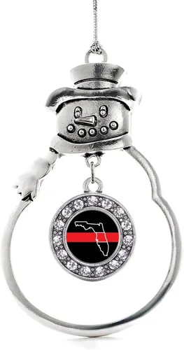 Miniatura 140 de Inspired Silver - Roller Queen - Adorno de Navidad plateado - Adorno circular para árbol de Navidad con circonita cúbica - Decoración colgante
