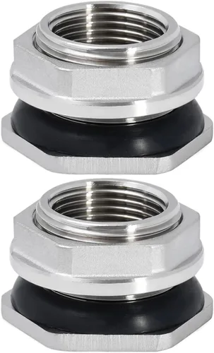 Miniatura 8 de Beduan Conector de Tanque de Agua de Mamparo Hembra de 1/2" de Acero Inoxidable Thru-Hull (Paquete de 5)