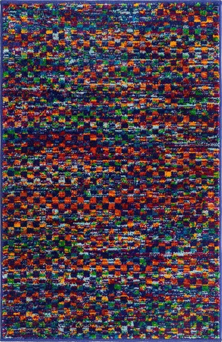 Miniatura 2 de Unique Loom Calypso Collection - Alfombra rectangular de 2 x 3 pies, color azul y multicolor