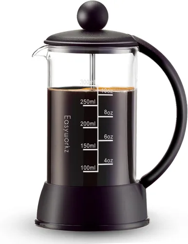 Easyworkz Eclipse French Press Cafetera de 12 onzas con vidrio de borosilicato