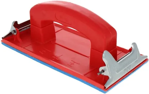 Miniatura 3 de Utoolmart Lijadora de mano con mango, soporte para papel de lija para madera, paneles de yeso, pulido de metal, 1 unidad Rojo (red 1pcs)