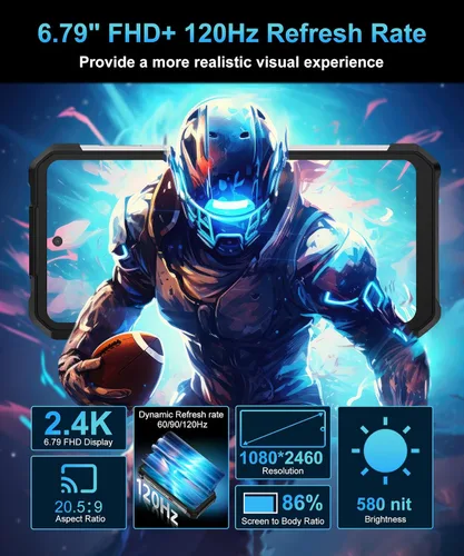 Miniatura 8 de 8849 Tank 2 Pro Smartphone Resistente Desbloqueado, 24+512GB/1TB Android 14 Teléfono Celular Resistente con Proyector, 6.79’’ 4G Teléfonos Móviles