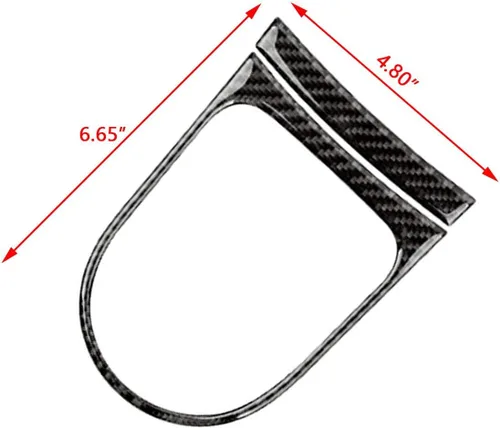 Miniatura 5 de Xotic Tech - Cubierta para panel de cambio de marchas, fibra de carbono suave auténtica, compatible con Ford Mustang 2015-2023 Negro carbón