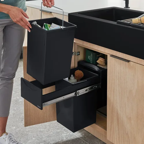 Miniatura 10 de Blanco 526376 Botton II 30/2 - Contenedor para clasificador de residuos de cocina 30/2-526376, negro, 48,2 x 25,1 x 40