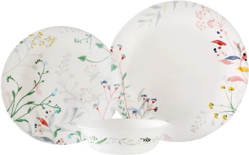 Miniatura 10 de Corelle Ocean Blues - Vajilla resistente a las roturas y a las roturas para 4 personas, color azul, 12 piezas