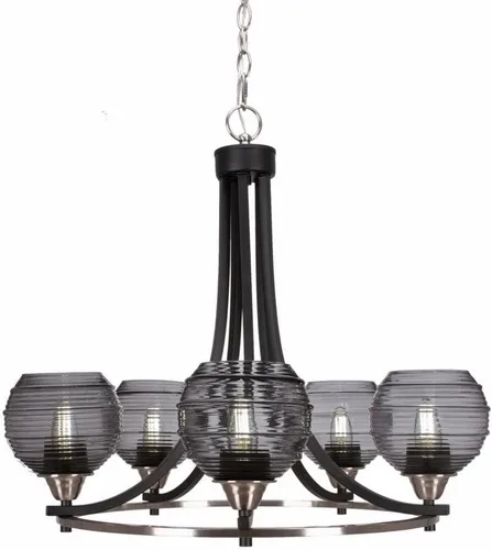 Miniatura 33 de Toltec Lighting Paramount 3405-BN-3001 - Lámpara de araña (5 luces, níquel cepillado)