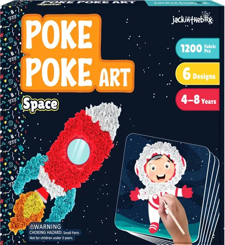 Miniatura 12 de jackinthebox Poke Poke Art para niños - Tema Candyland, Arte y Manualidades de tela sin desorden, Kits de prensado de flores, regalo para niños