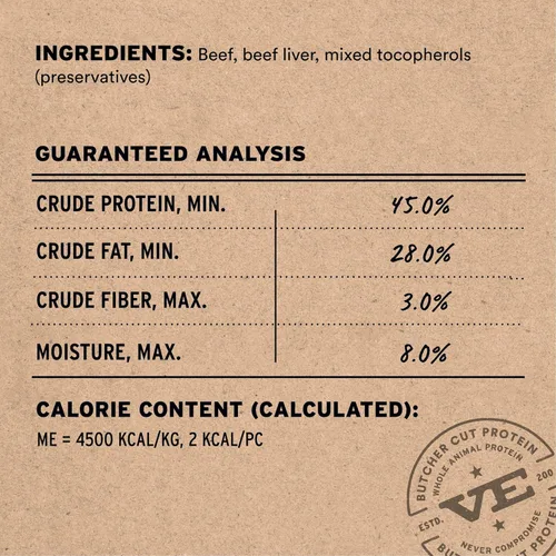 Miniatura 3 de Vital Essentials Beef Bites Golosinas para Perros, 6.2 oz Liofilizado Crudo Proteína Única Golosinas de Entrenamiento de Calidad Premium