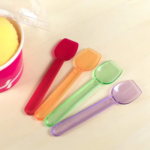 Miniatura 11 de Karat U2400 (arcoíris) - Cuchara desechable de gelato de 3.7 pulgadas, color arcoíris (paquete de 2000)