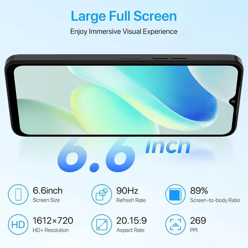 Miniatura 7 de UMIDIGI Teléfono inteligente G5 Android 13, 5000mAh 8+128GB/TF 1TB Expand, Pantalla ultra delgada de 6.6 pulgadas, Cámara AI de 50MP, huella