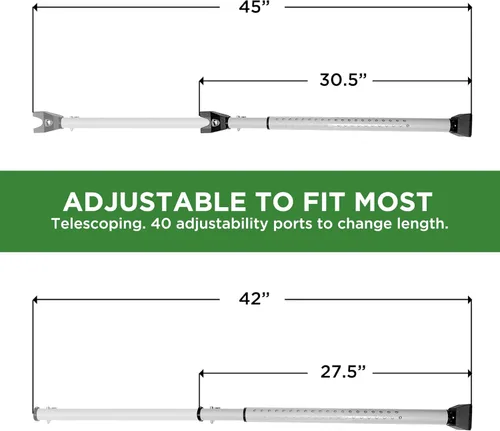 Miniatura 6 de Barra de seguridad para puerta corredera, bloqueo de puerta 2 en 1 ajustable, tope de puerta de seguridad – 40 ajustes diferentes, por Guard Dog