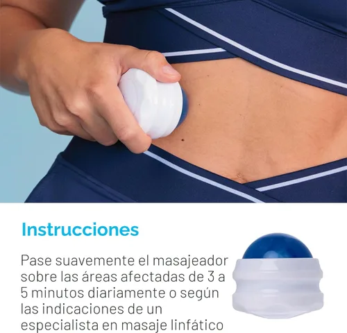 Miniatura 5 de Masajeador de drenaje linfático, bola rodillo de masaje, rodillo corporal de fibro para tratamiento de fibrosis, liposucción, 360 Lipo