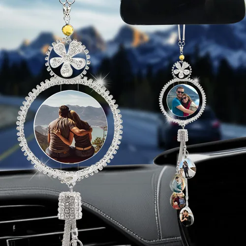 Miniatura 15 de AIFLM Adornos Personalizados de Foto de Cristal para Colgar en Coche Adornos Personalizados Estéticos para Espejo Adornos Personalizados