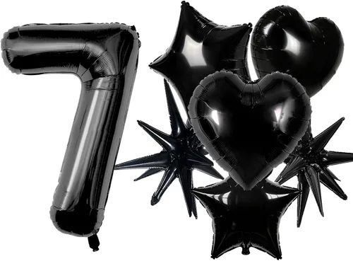 Miniatura 16 de TONIFUL Globos grandes de helio de letras B negras grandes de 40 pulgadas, globos de aluminio Mylar para decoración de suministros de fiesta
