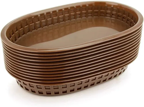 Miniatura 10 de New Star Foodservice 44041 - Cestas de comida rápida, 10.5 x 7 pulgadas, juego de 12, color negro