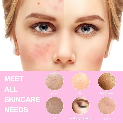 Miniatura 2 de TOUCHBeauty Cepillo giratorio limpiador facial con 3 cabezales de cepillo para exfoliación profunda, limpieza y masaje Rosa