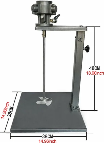 Miniatura 4 de Mezclador neumático de 5 galones, mezclador de pintura de 1/4 HP, herramienta de mezcla de pintura de agitador de aire, máquina de agitación