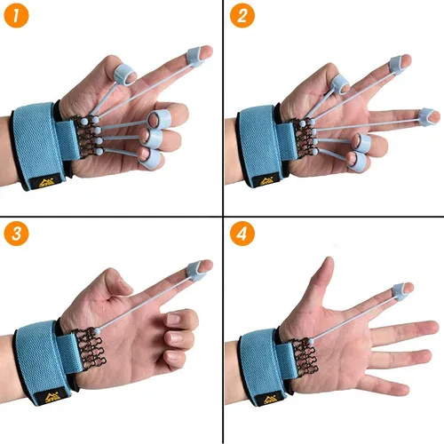 Miniatura 3 de Fortalecedor de dedos, agarre de mano, entrenamiento de fuerza, extensión de dedos, ejercitador, rehabilitación de manos, entrenamiento, aliviar