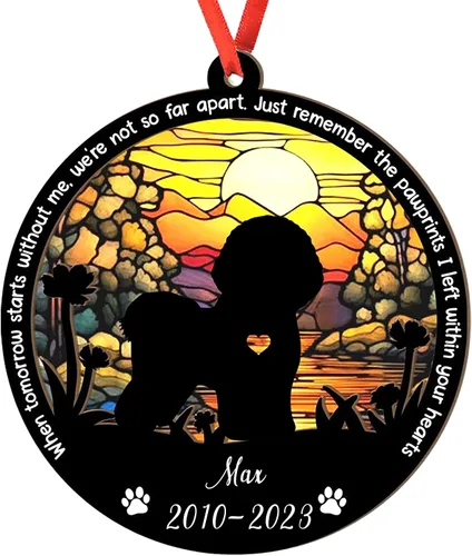 Miniatura 71 de Adorno personalizado para atrapasoles de sabueso afgano, adorno de Navidad de sabueso afgano – Regalo para perro amante, sabueso afgano