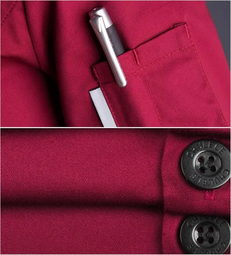 Miniatura 5 de Chaqueta de chef clásica de manga 34 con doble botonadura para mujer