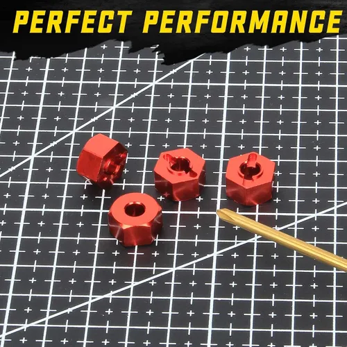 Miniatura 8 de RCAWD Ruedas hexagonales de 0.472 in con pasadores de tornillo, 4 piezas para adaptador de cubos de rueda hexagonal 1/10 Slash 2WD 58024, 58034