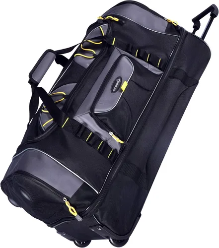TPRC Sierra Madre II - Bolsa vertical con ruedas, Negro Gris, Sierra Madre II - Bolsa de lona vertical con ruedas