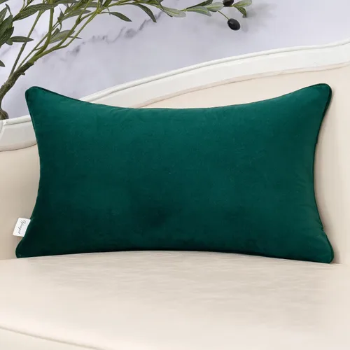 Miniatura 2 de Yangest Funda de cojín lumbar a rayas verdes, funda de cojín rectangular neutral para sofá, dormitorio, sala de estar, decoración del hogar, 12 x 20