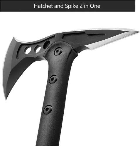 Miniatura 3 de Hitdudu - Hacha de camping, hacha de lanzamiento de supervivencia con funda, tomahawk táctico con punta, mango de fibra de nylon para supervivencia