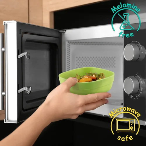 Miniatura 6 de GET FRESH Juego de cuencos para niños, paquete de 4 cuencos de cereales sin melamina para niños y niños pequeños, aptos para microondas, apilables
