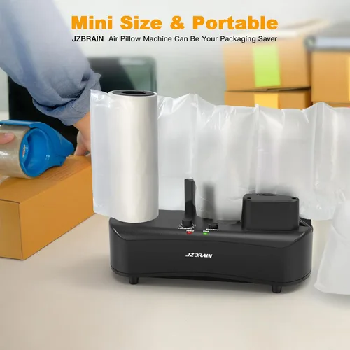 Miniatura 3 de Máquina de almohada de aire para embalaje rápido – JZBRAIN 110V YE300 Air Cushion Machine sella a 7.2-9.8 pies/min Envoltura de embalaje de burbujas
