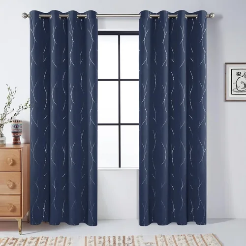 Miniatura 34 de BUHUA - Paneles de cortinas opacas para sala de estar, cortinas grises con aislamiento térmico, cortinas de ventana para dormitorio - 72 pulgadas