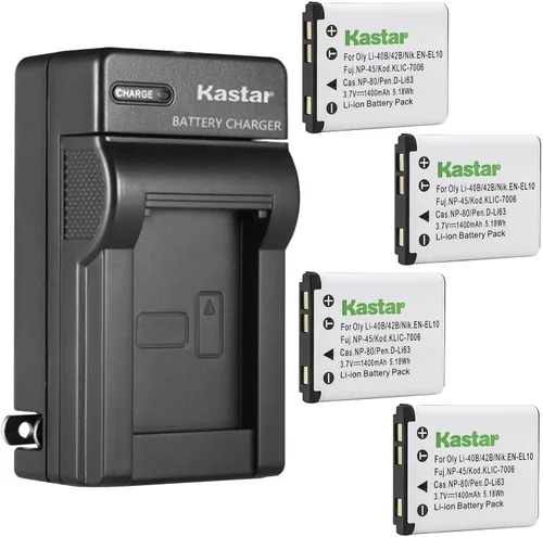 Miniatura 7 de Kastar Reemplazo del cargador de batería de pared de CA Li-42B para Olympus Tough 3000, Touch 770SW, TG-310 TG-320 VG-165 VG-180 VH-210 VR-310