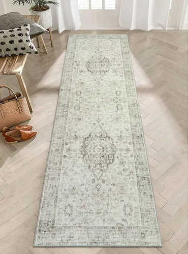 Miniatura 36 de LIVEBOX Alfombra lavable de 5 x 7 pies, para sala de estar, dormitorio, antideslizante, estilo bohemio, para interiores, para comedor, oficina