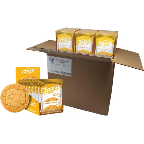 Miniatura 17 de Galletas Classic Cookie suaves horneadas con relleno de crema y galleta, hechas con chips de crema blanca Hershey's® Premier, 2 cajas, 16 galletas