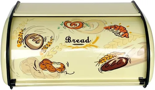 Miniatura 8 de SOTECH Caja de Pan Vintage para Cocina, Contenedor de Estilo Metálico Liviano de Grado Alimentario para Cubo de Almacenamiento en Encimera, Caja