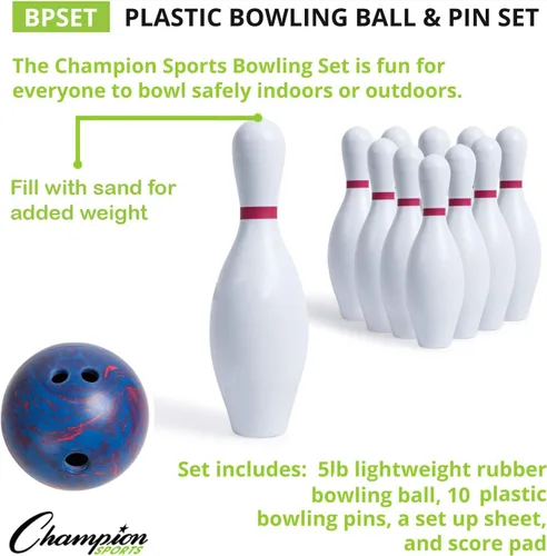 Miniatura 6 de Champion SportsWeighted Foam Bowling Pin Set
