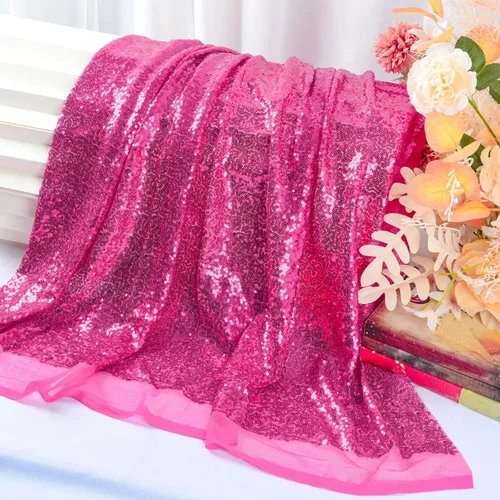 Miniatura 22 de ShinyBeauty Tela de lentejuelas verdes Material de malla de purpurina de 1 yarda para coser vestidos de novia de bricolaje Ropa y ropa de mesa