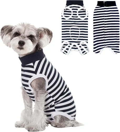 Miniatura 15 de Coppthinktu Traje de recuperación para perros, mameluco para cirugía, traje de recuperación de cirugía para perros pequeños y medianos, collar