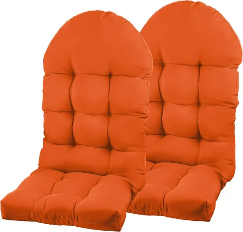 Miniatura 30 de Cojín para silla Adirondack, cojín para silla mecedora 44x19.4x4 pulgadas, cojines de respaldo alto para patio de arriba y abajo con lazos