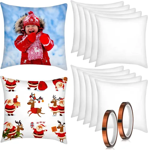 Miniatura 8 de Breling 6 fundas de almohada de sublimación personalizadas en blanco a granel, fundas de almohada de impresión de transferencia de calor, poliéster