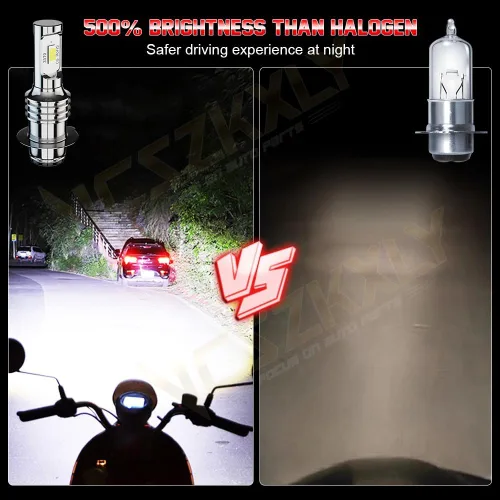 Miniatura 5 de Compatible para Yamaha Raptor 350 660R 700 700R Bombillas de Faros, Bombillas de Luz Antiniebla P15D H6 H6M, 12000 Lúmenes 6000K Blanco 55W