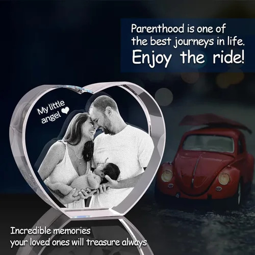 Miniatura 8 de Foto de cristal 3D, regalo personalizado de Navidad, regalos personalizados para papá y mamá, él, ella, esposa y marido. Regalos de imagen