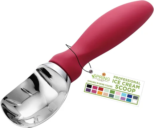 Miniatura 11 de Spring Chef - Cuchara para helado resistente con mango cómodo - Cuchara profesional para helado para gelato, sorbete, masa de galletas, melón, yogur