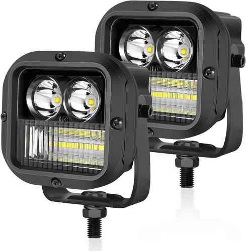 Cubo de luz LED todoterreno de 3 pulgadas, luz de marcha atrás CREE Combo cuadrado LED cubo de luces de zanja de trabajo, barra de luz de respaldo