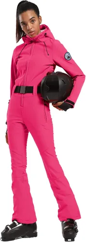 Miniatura 87 de GSOU SNOW Traje de esquí para mujer, traje de nieve delgado de una pieza, chaqueta de nieve, impermeable, resistente al viento, deportes al aire